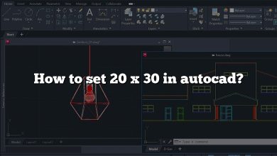 How to set 20 x 30 in autocad?