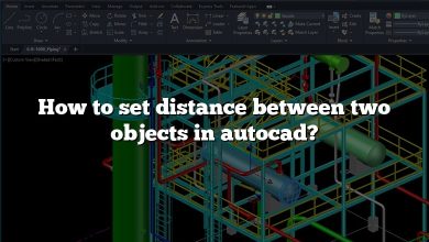 How to set distance between two objects in autocad?