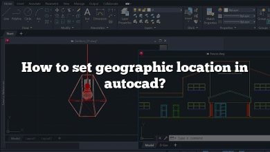 How to set geographic location in autocad?