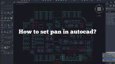 How to set pan in autocad?