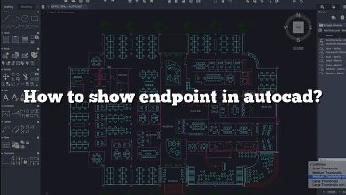 How to show endpoint in autocad?