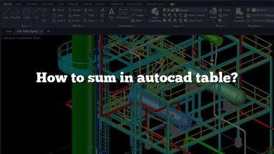 How to sum in autocad table?
