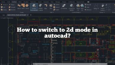 How to switch to 2d mode in autocad?