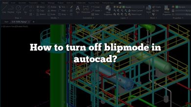 How to turn off blipmode in autocad?