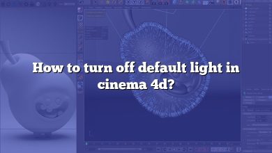 How to turn off default light in cinema 4d?