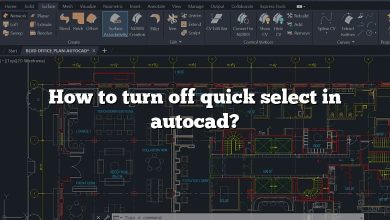 How to turn off quick select in autocad?