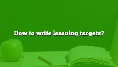 How to write learning targets?