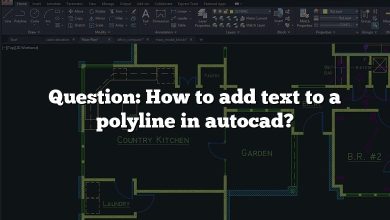 Question: How to add text to a polyline in autocad?