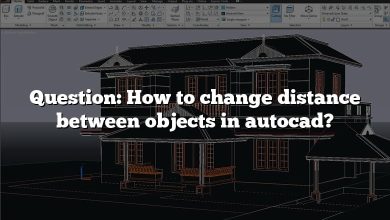 Question: How to change distance between objects in autocad?