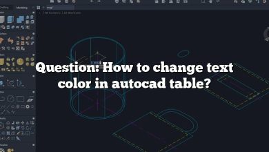 Question: How to change text color in autocad table?