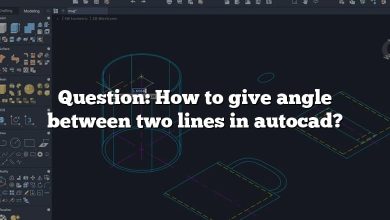 Question: How to give angle between two lines in autocad?