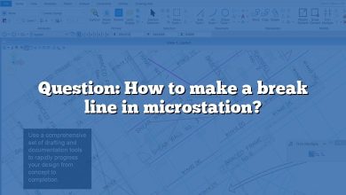 Question: How to make a break line in microstation?