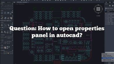 Question: How to open properties panel in autocad?