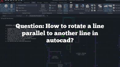 Question: How to rotate a line parallel to another line in autocad?