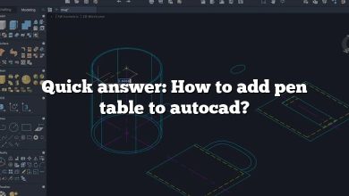 Quick answer: How to add pen table to autocad?