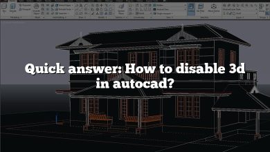 Quick answer: How to disable 3d in autocad?