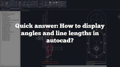 Quick answer: How to display angles and line lengths in autocad?