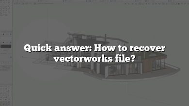 Quick answer: How to recover vectorworks file?