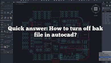 Quick answer: How to turn off bak file in autocad?