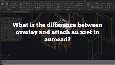 What is the difference between overlay and attach an xref in autocad?