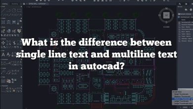 What is the difference between single line text and multiline text in autocad?