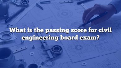 What is the passing score for civil engineering board exam?