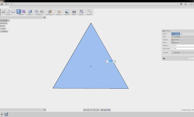 How to Add a Triangle in Fusion 360