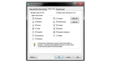 How to Enable Midpoint Snap in AutoCAD