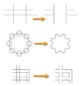 Trim command drawing examples