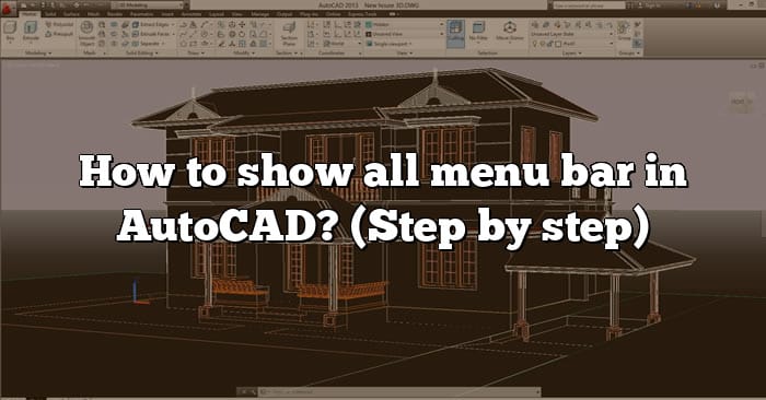 How To Show All Menu Bar In Autocad