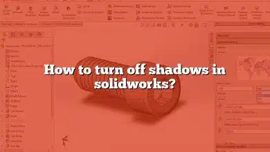 How to turn off shadows in SolidWorks?