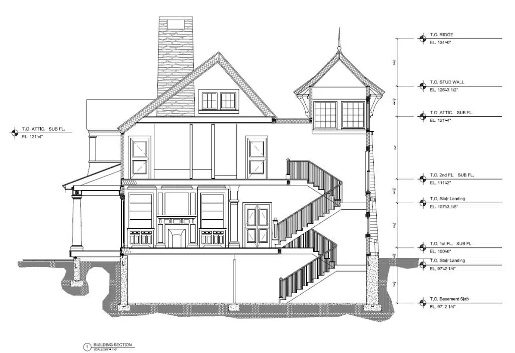 architectural drawing created in AutoCAD