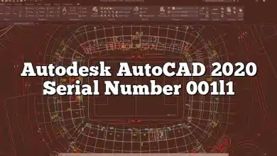 Autodesk AutoCAD 2020 Serial Number 001l1