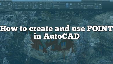 How to create and use POINT in AutoCAD
