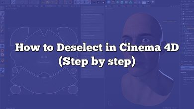 How to Deselect in Cinema 4D (Step by step)