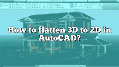 How to flatten 3D to 2D in AutoCAD?