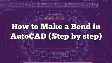 How to Make a Bend in AutoCAD (Step by step)