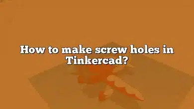 How to make screw holes in Tinkercad?