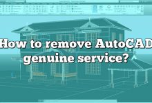 How to remove AutoCAD genuine service?
